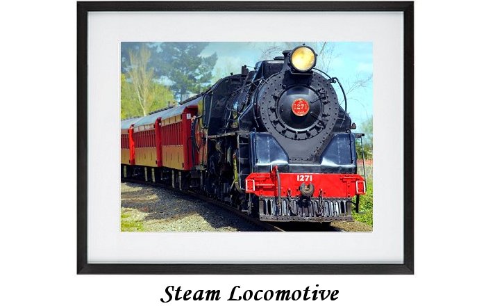 Steam Locomotive Monument Railroad  Framed Print